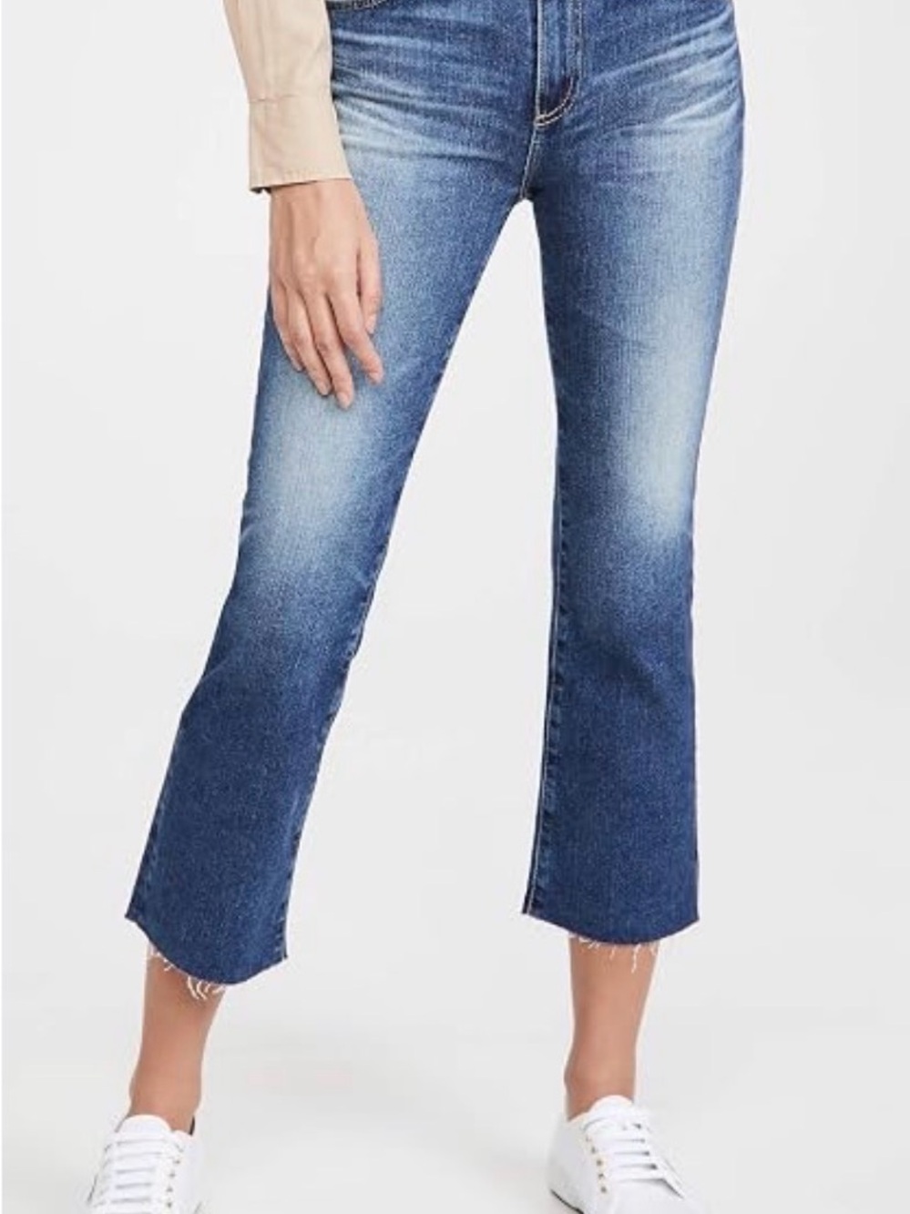 AG Adriano Goldschmied Medium Blue Flare Jeans